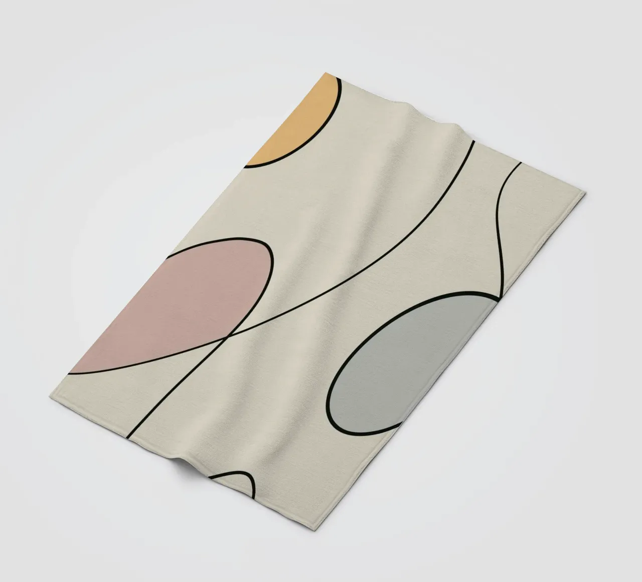 Minimal graceful line art abstract 15 coperta in pile da Little Dean
