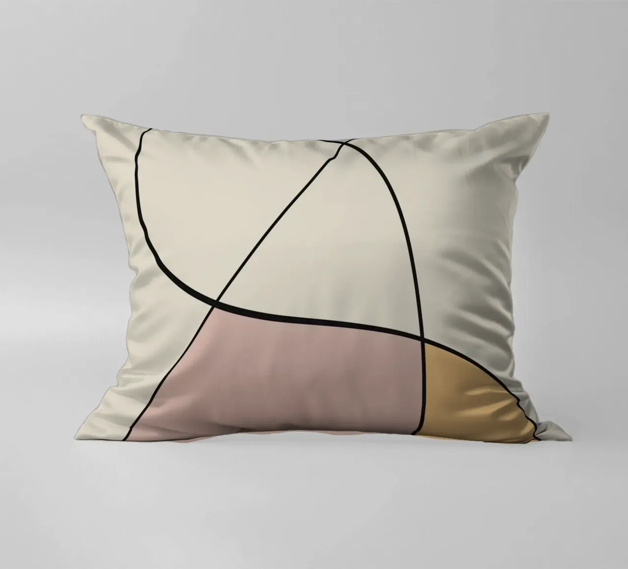 Minimal graceful line art abstract 13 cuscino da Little Dean