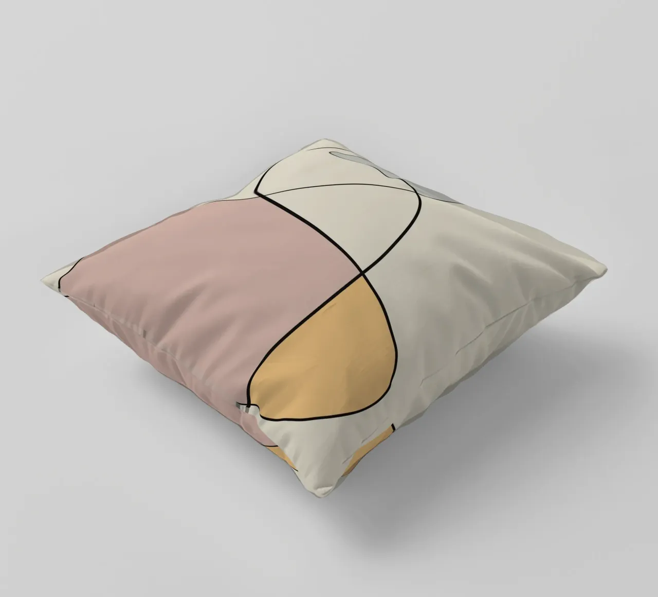 Minimal graceful line art abstract 13 cuscino da Little Dean