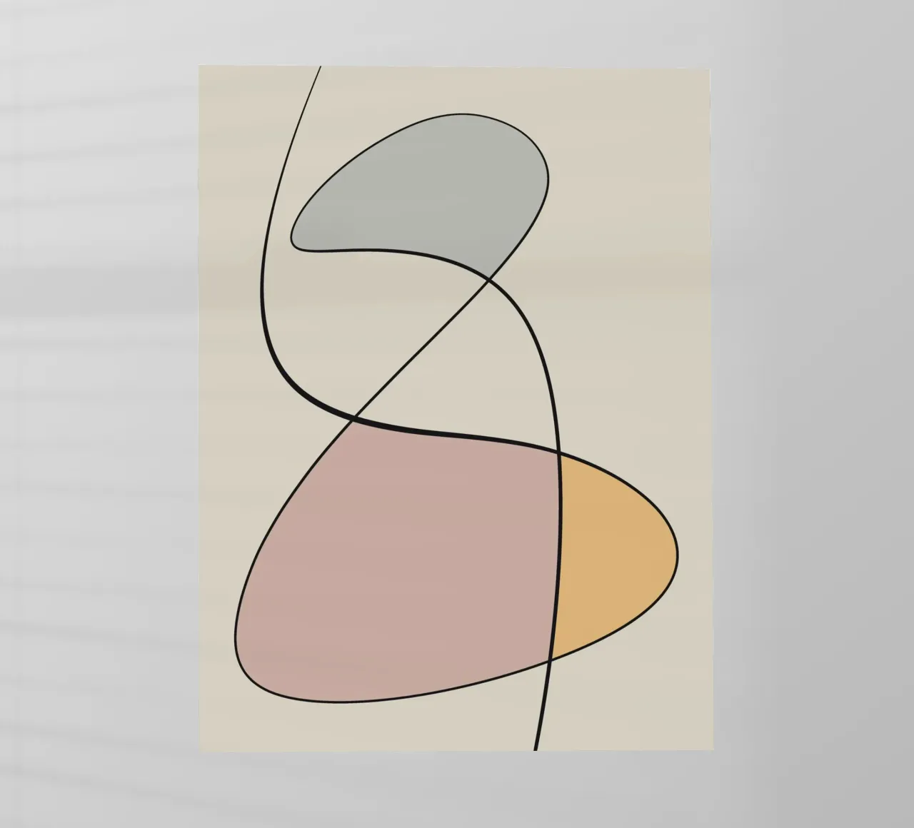 Minimal graceful line art abstract 13 pellicola backlit da Little Dean