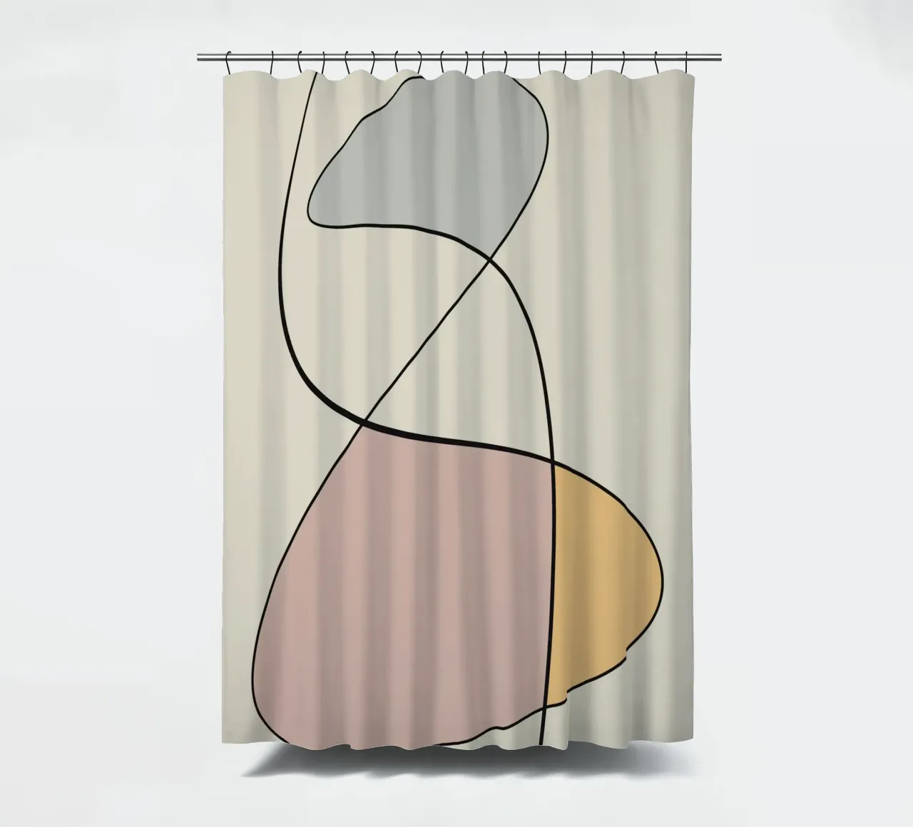 Minimal graceful line art abstract 13 tenda da doccia da Little Dean