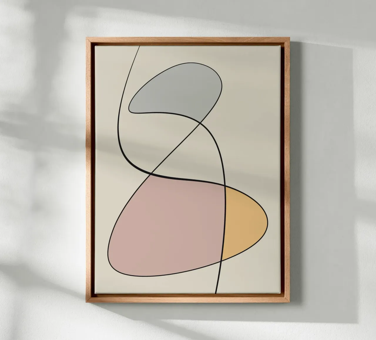 Minimal graceful line art abstract 13 tela da Little Dean
