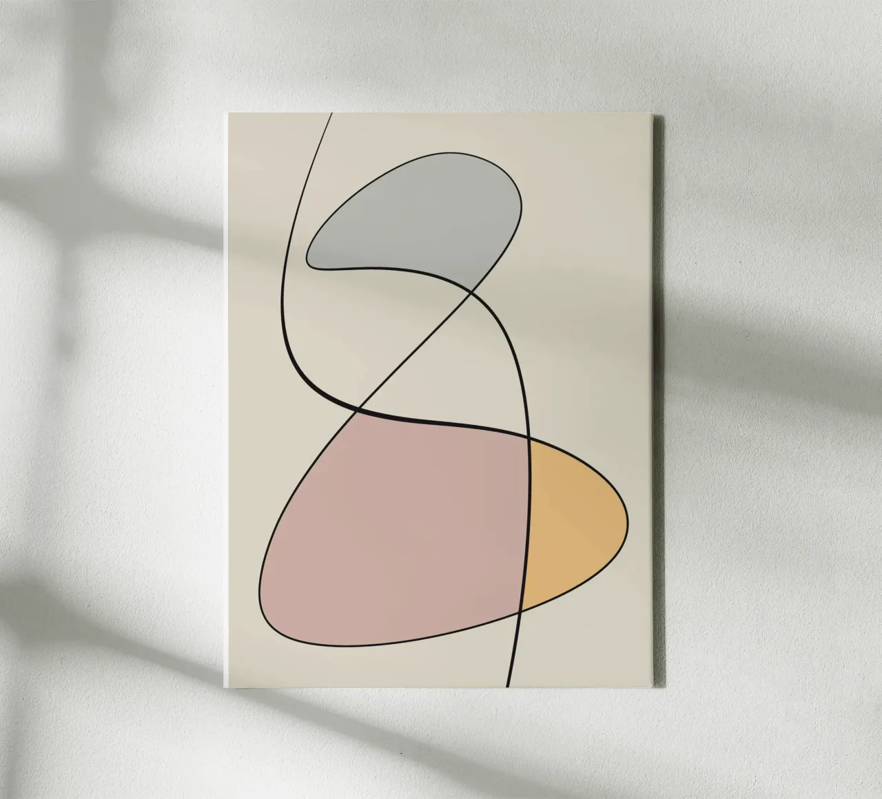 Minimal graceful line art abstract 13 tela da Little Dean