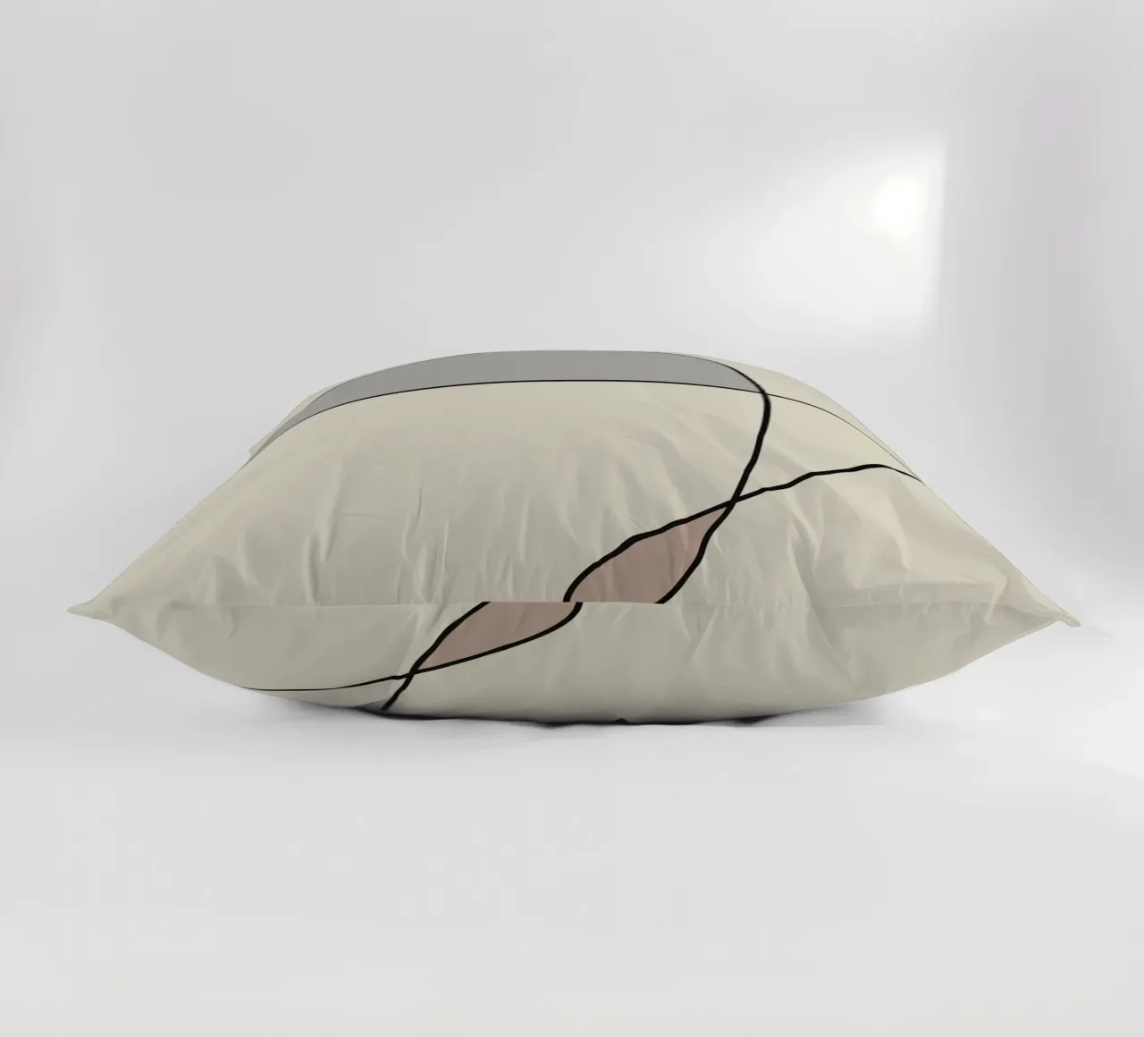 Minimal graceful line art abstract 12 cuscino da Little Dean