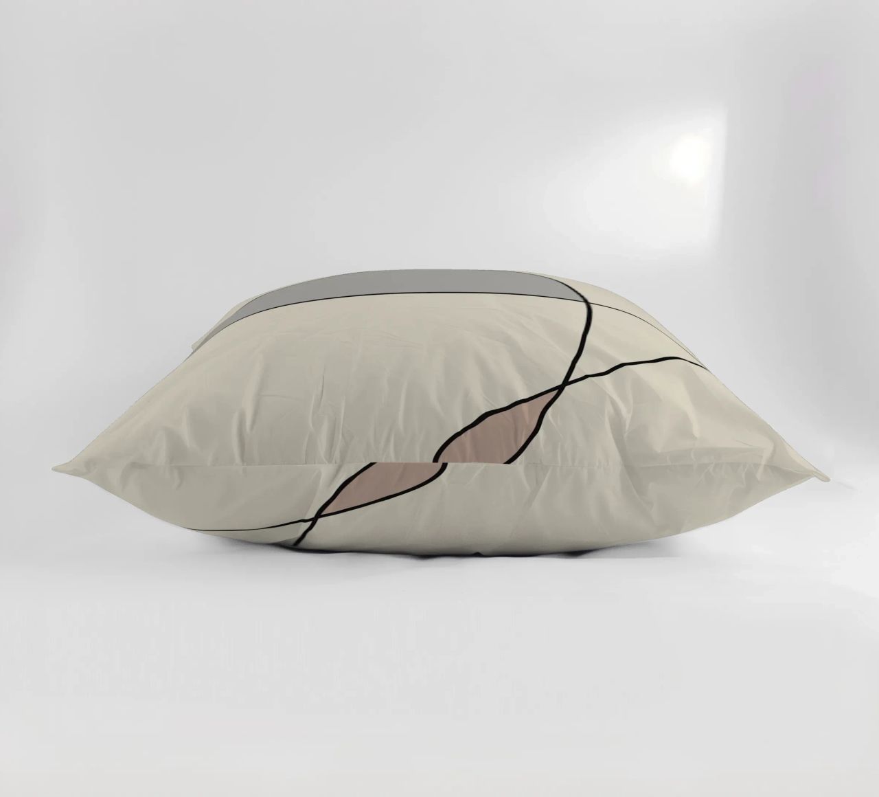 Minimal graceful line art abstract 12 decorative cushion by Little Dean