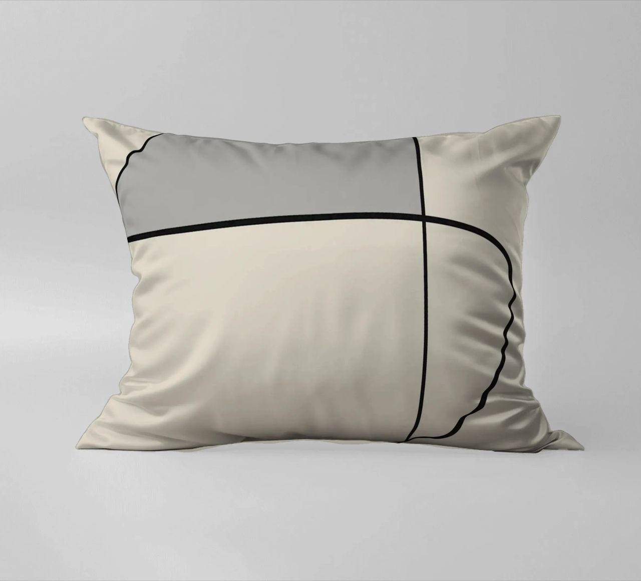 Minimal graceful line art abstract 12 decorative cushion by Little Dean