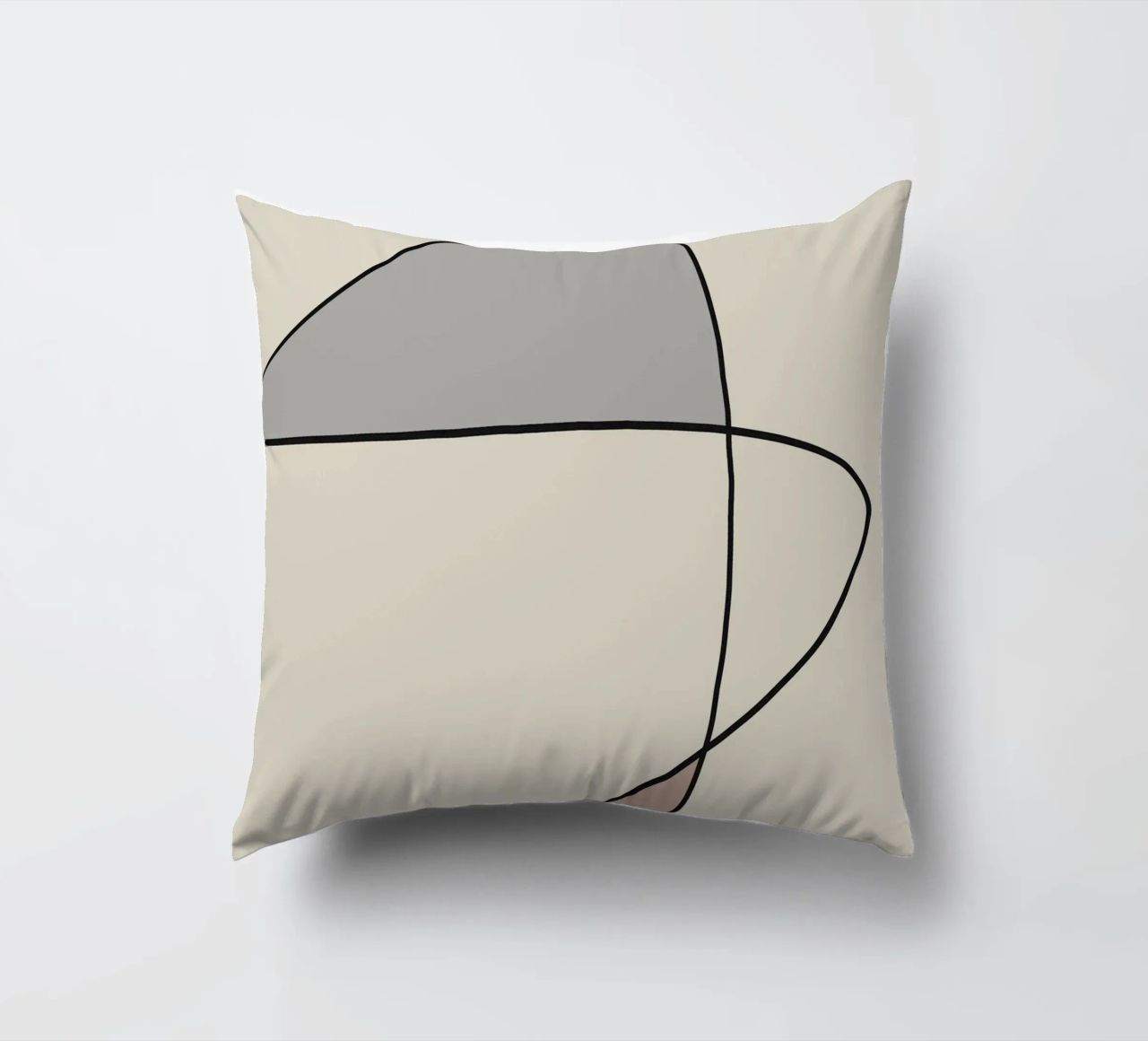 Minimal graceful line art abstract 12 decorative cushion by Little Dean