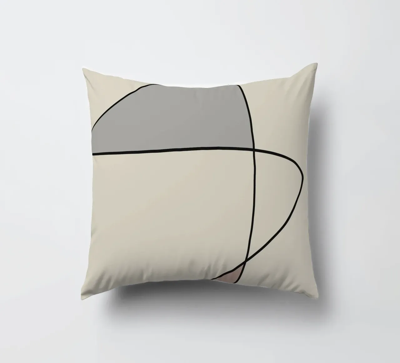 Minimal graceful line art abstract 12 cuscino da Little Dean