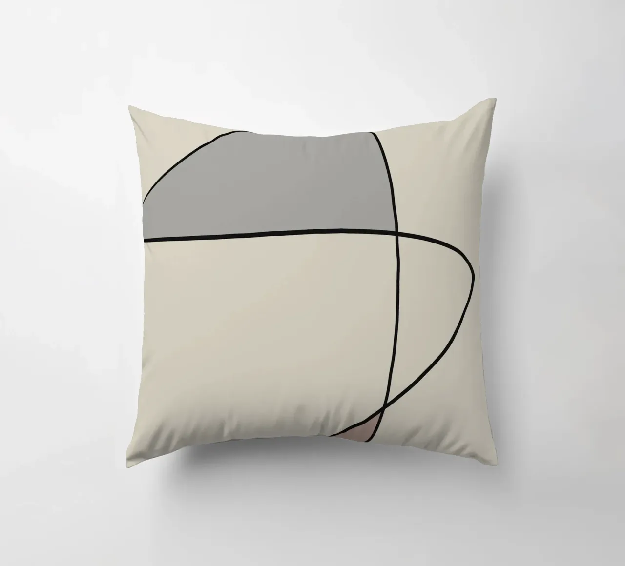 Arte lineal minimalista abstracto 12 cojín de Little Dean