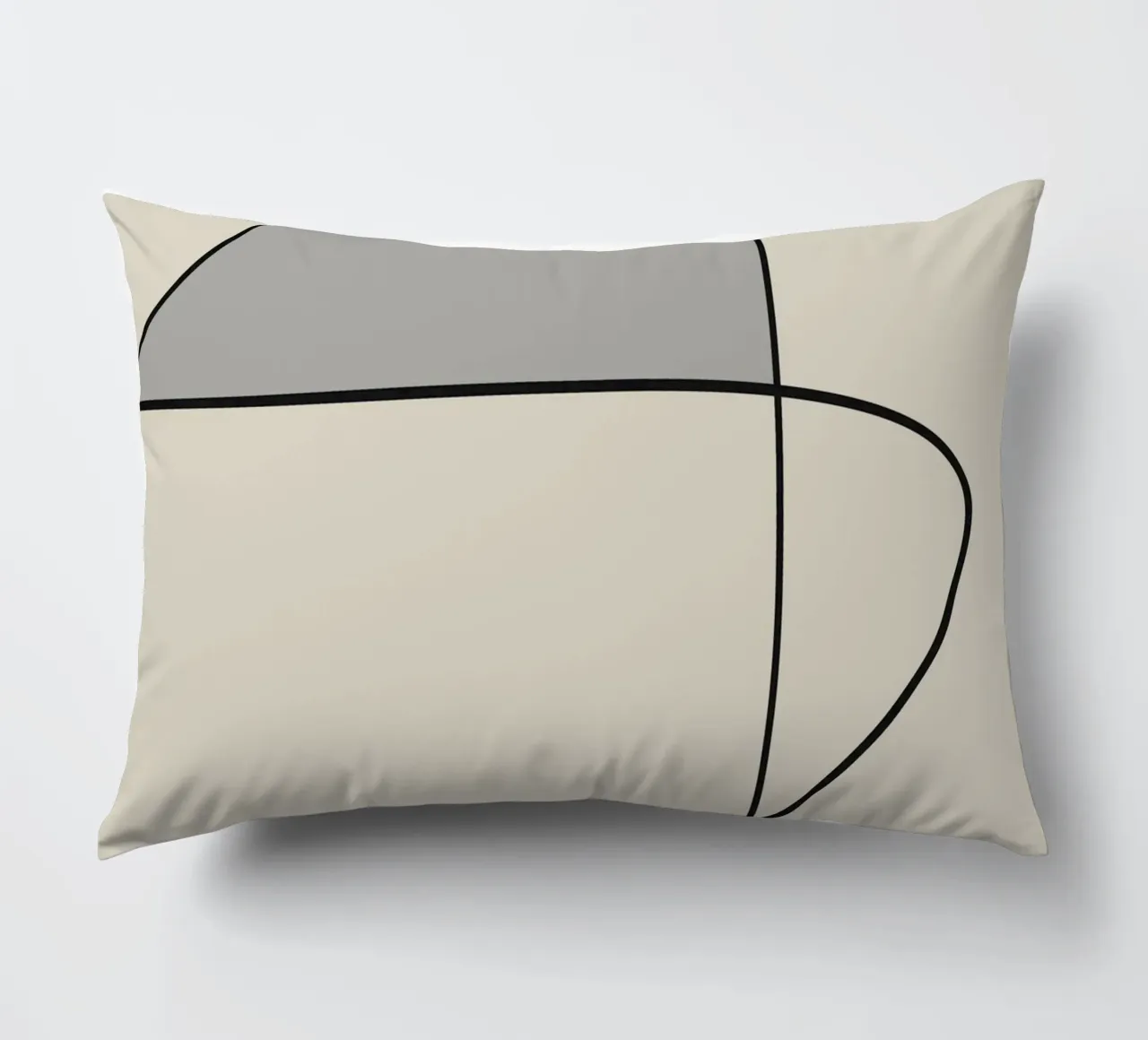 Minimal graceful line art abstract 12 cuscino da Little Dean