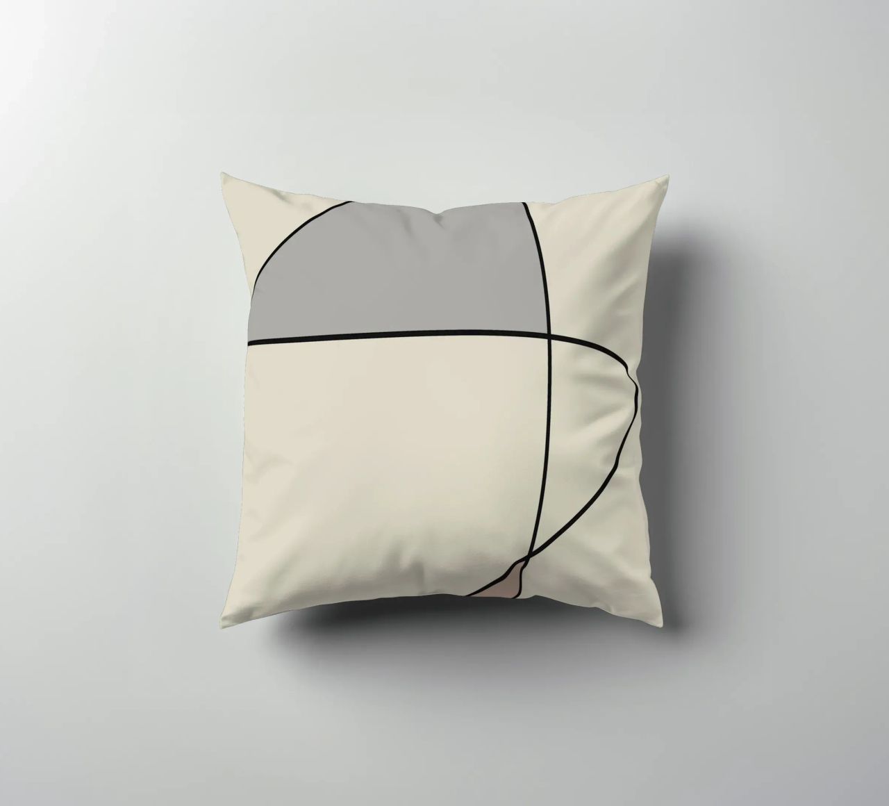 Minimal graceful line art abstract 12 decorative cushion by Little Dean