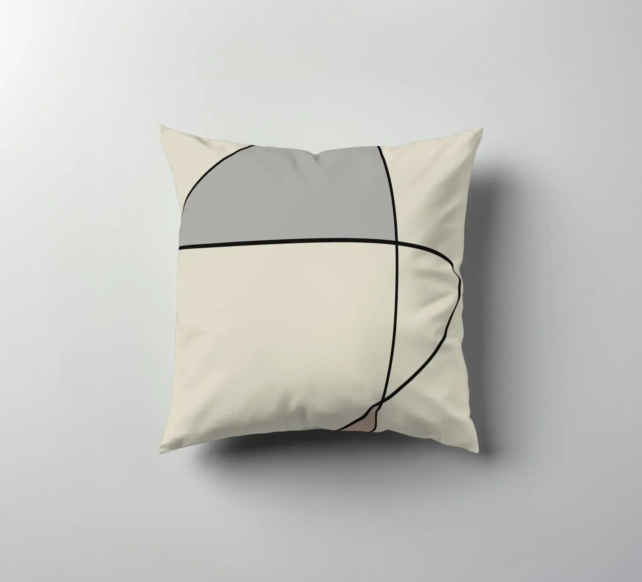 Minimal graceful line art abstract 12 cuscino da Little Dean