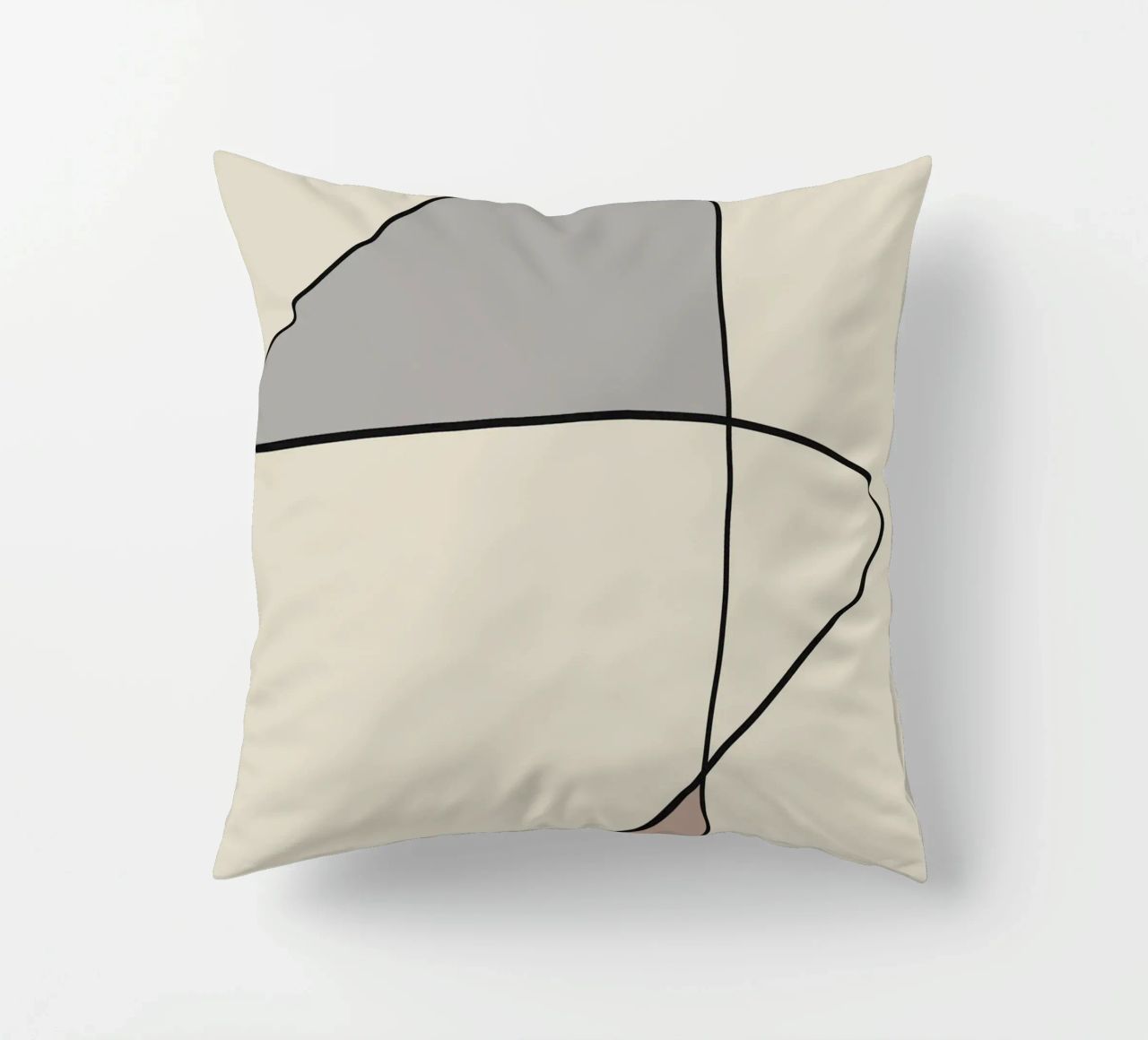 Minimal graceful line art abstract 12 decorative cushion by Little Dean