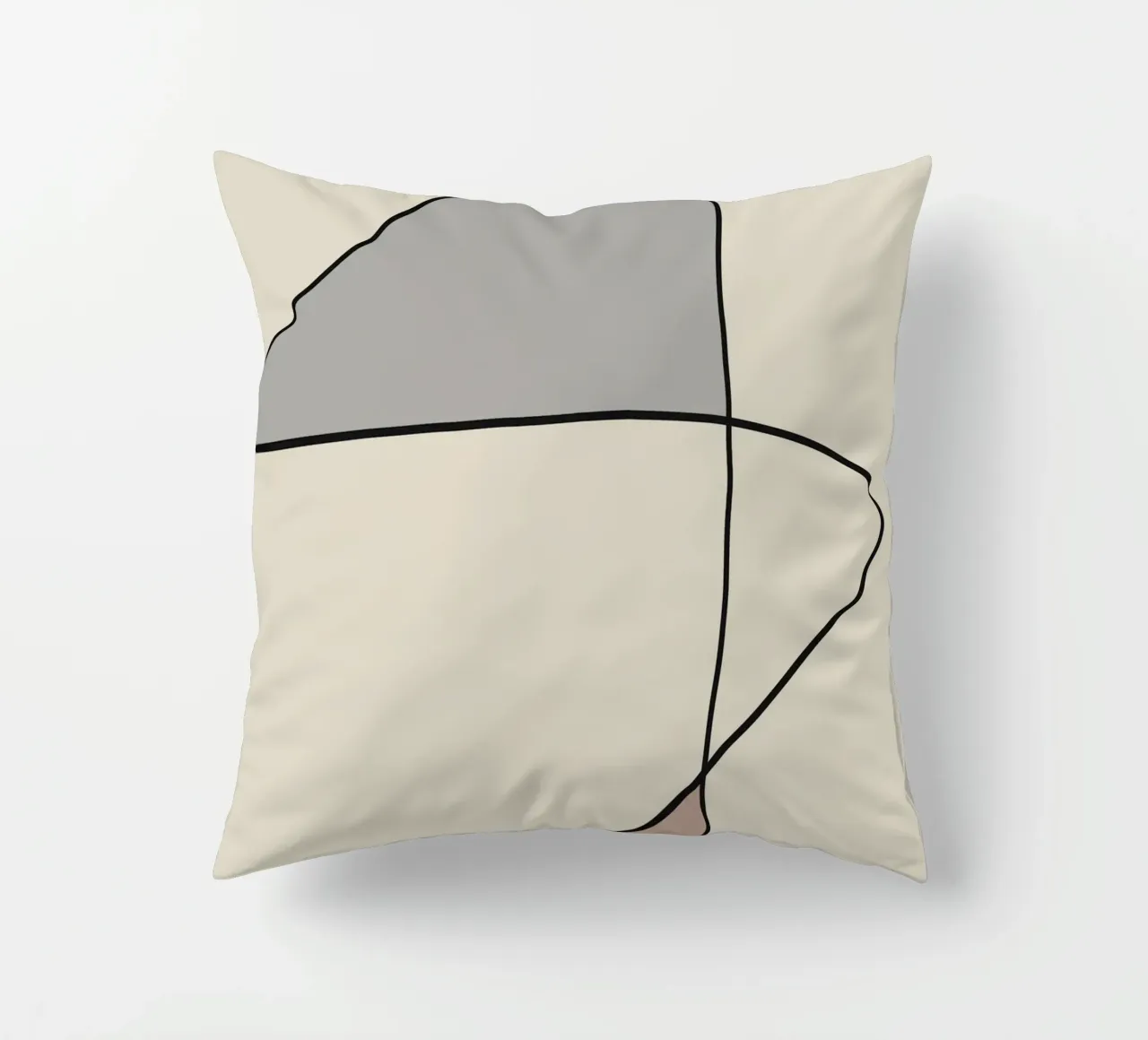 Minimal graceful line art abstract 12 cuscino da Little Dean