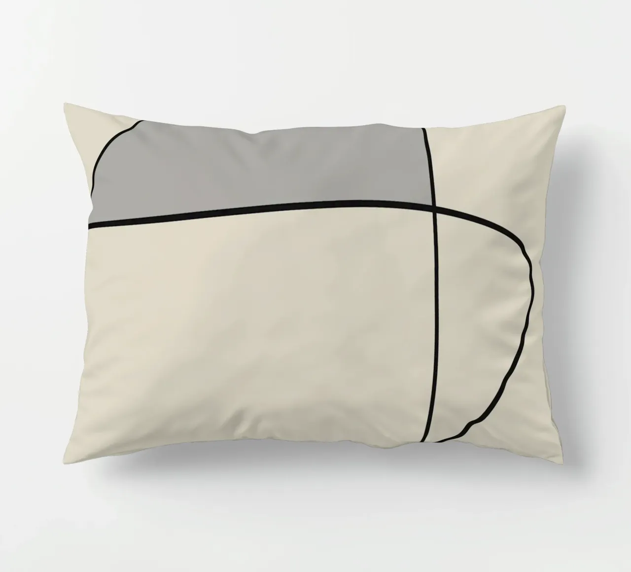 Minimal graceful line art abstract 12 cuscino da Little Dean