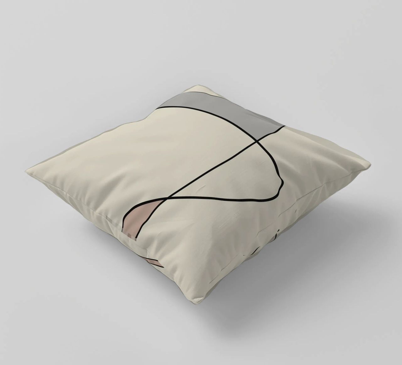 Minimal graceful line art abstract 12 decorative cushion by Little Dean