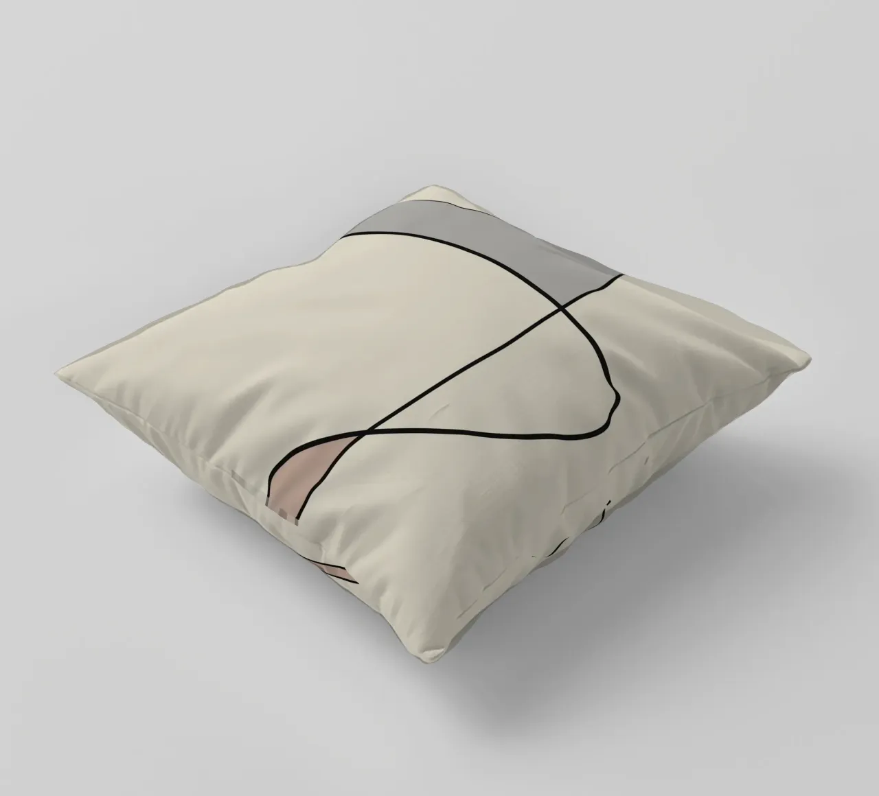 Minimal graceful line art abstract 12 cuscino da Little Dean