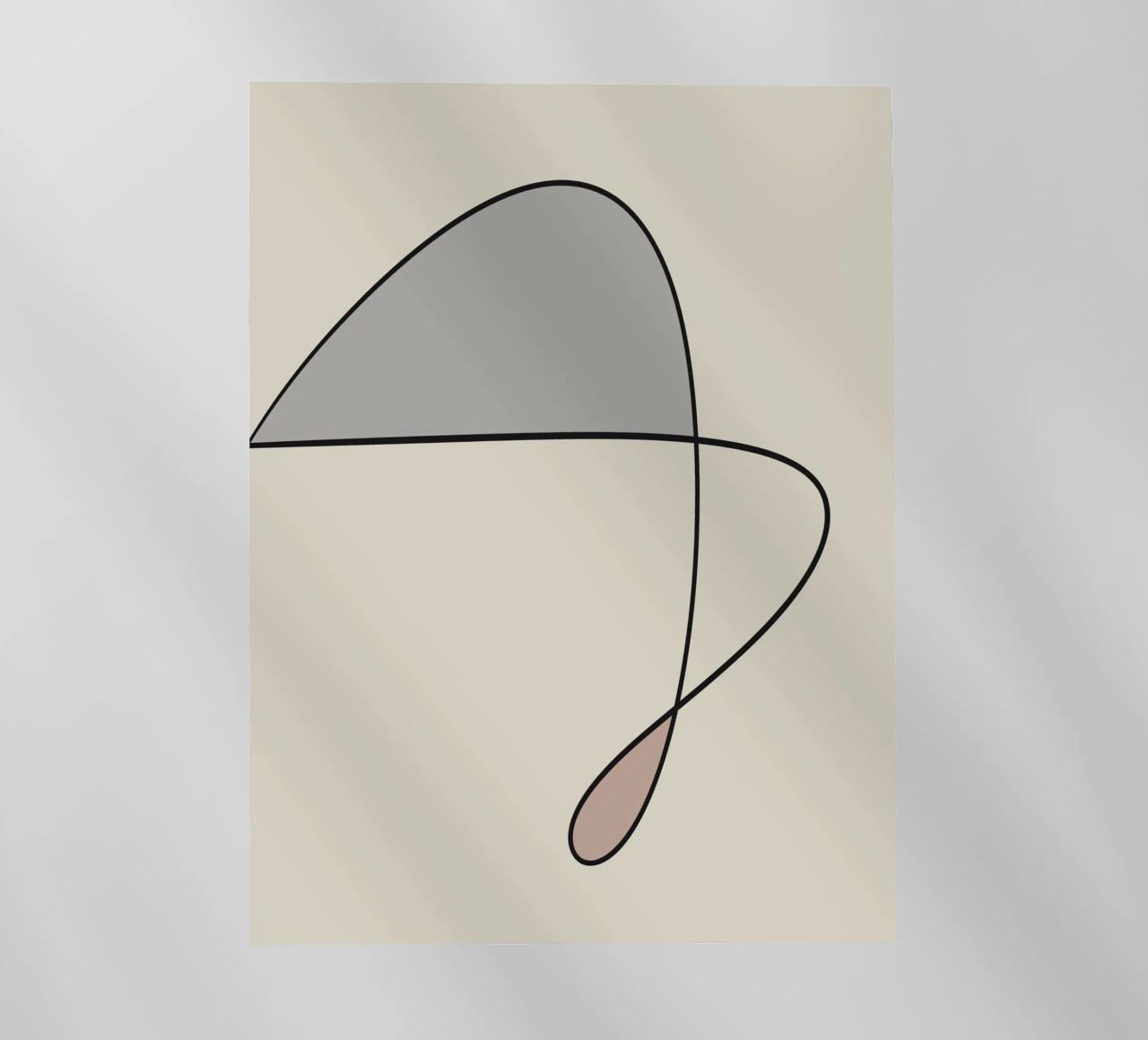 Minimal graceful line art abstract 12 pellicola backlit da Little Dean