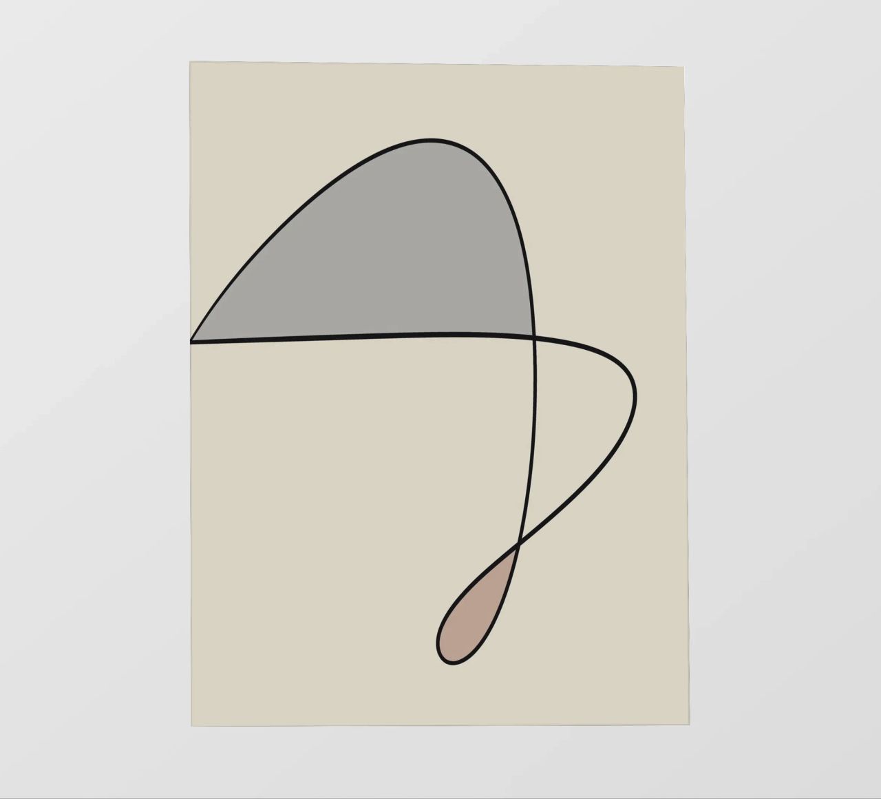 Minimal graceful line art abstract 12 pellicola backlit da Little Dean