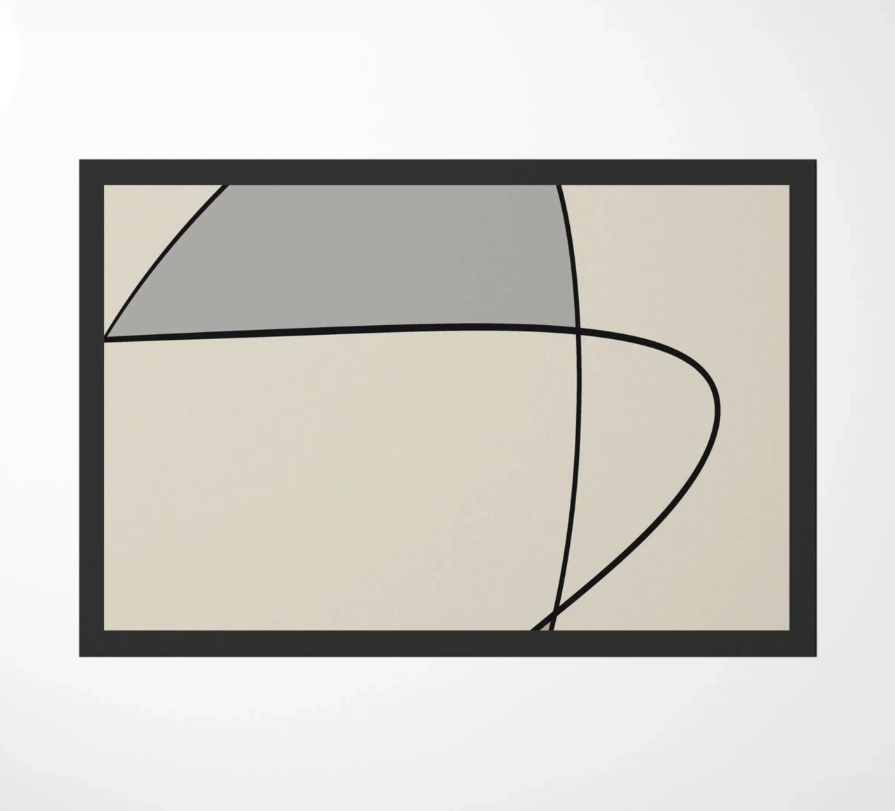 Minimal graceful line art abstract 12 doormat by Little Dean