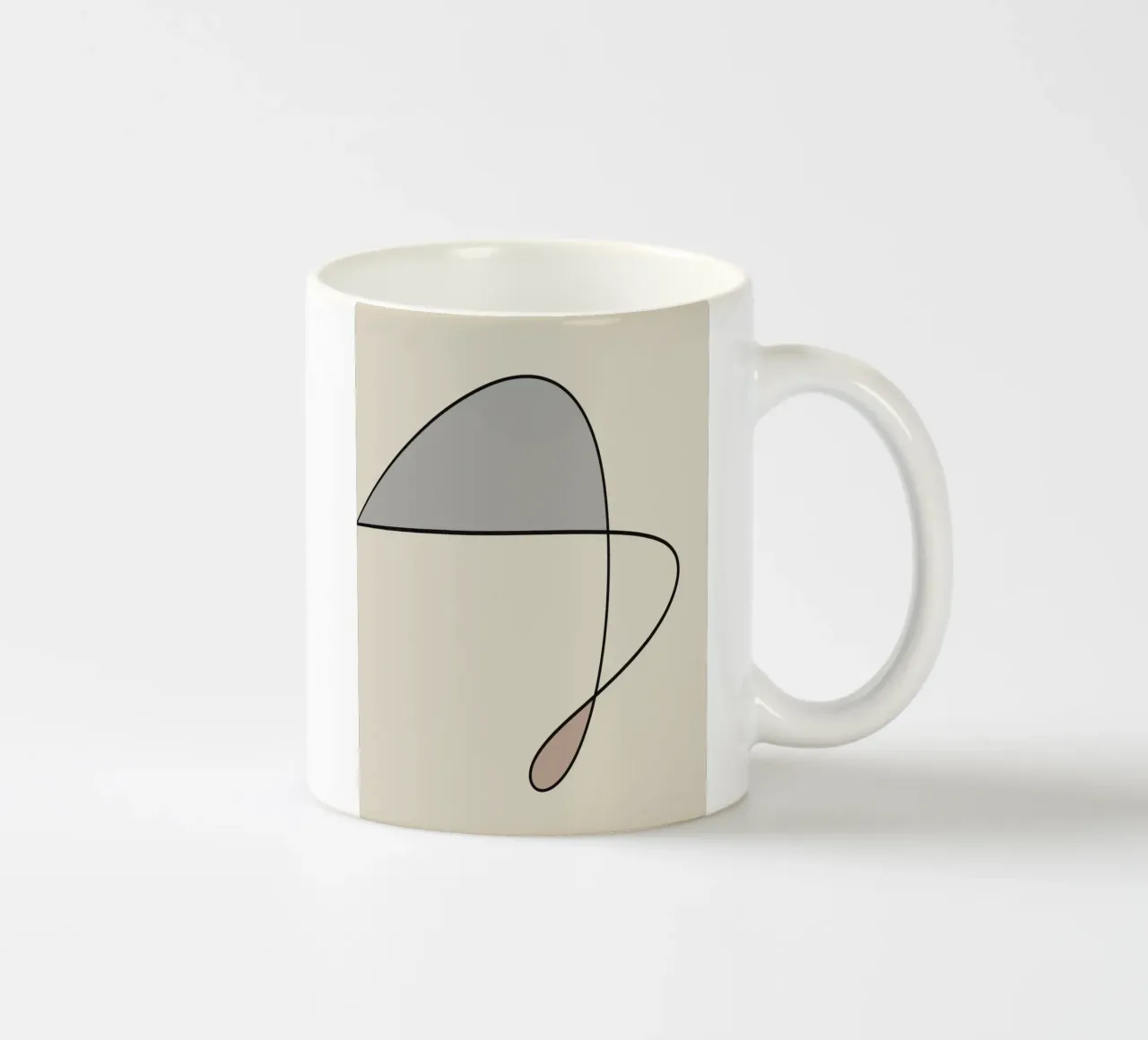 Minimale anmutige Linie Kunst abstrakt 12 Keramik Tasse von Little Dean