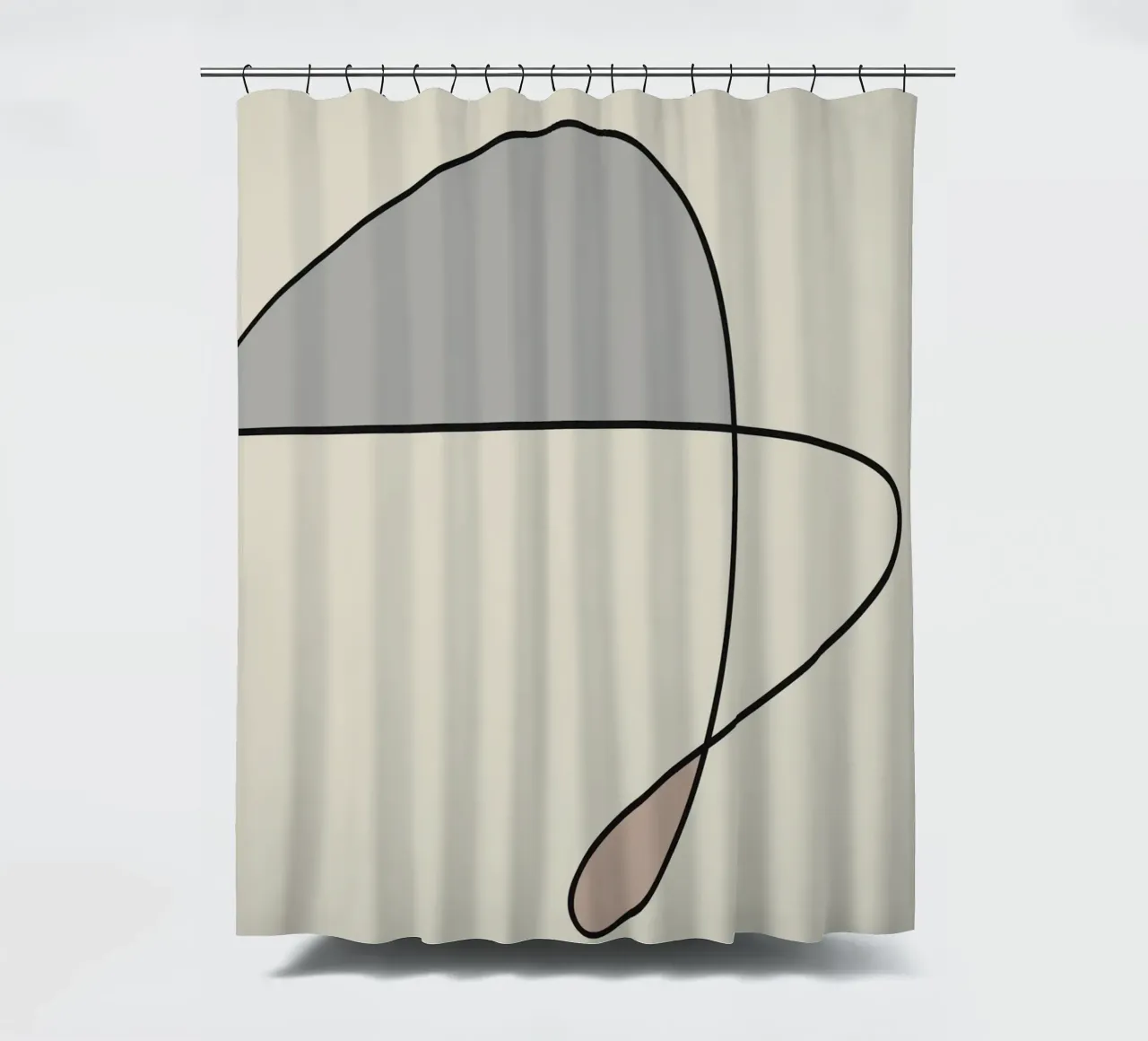 Minimal graceful line art abstract 12 tenda da doccia da Little Dean