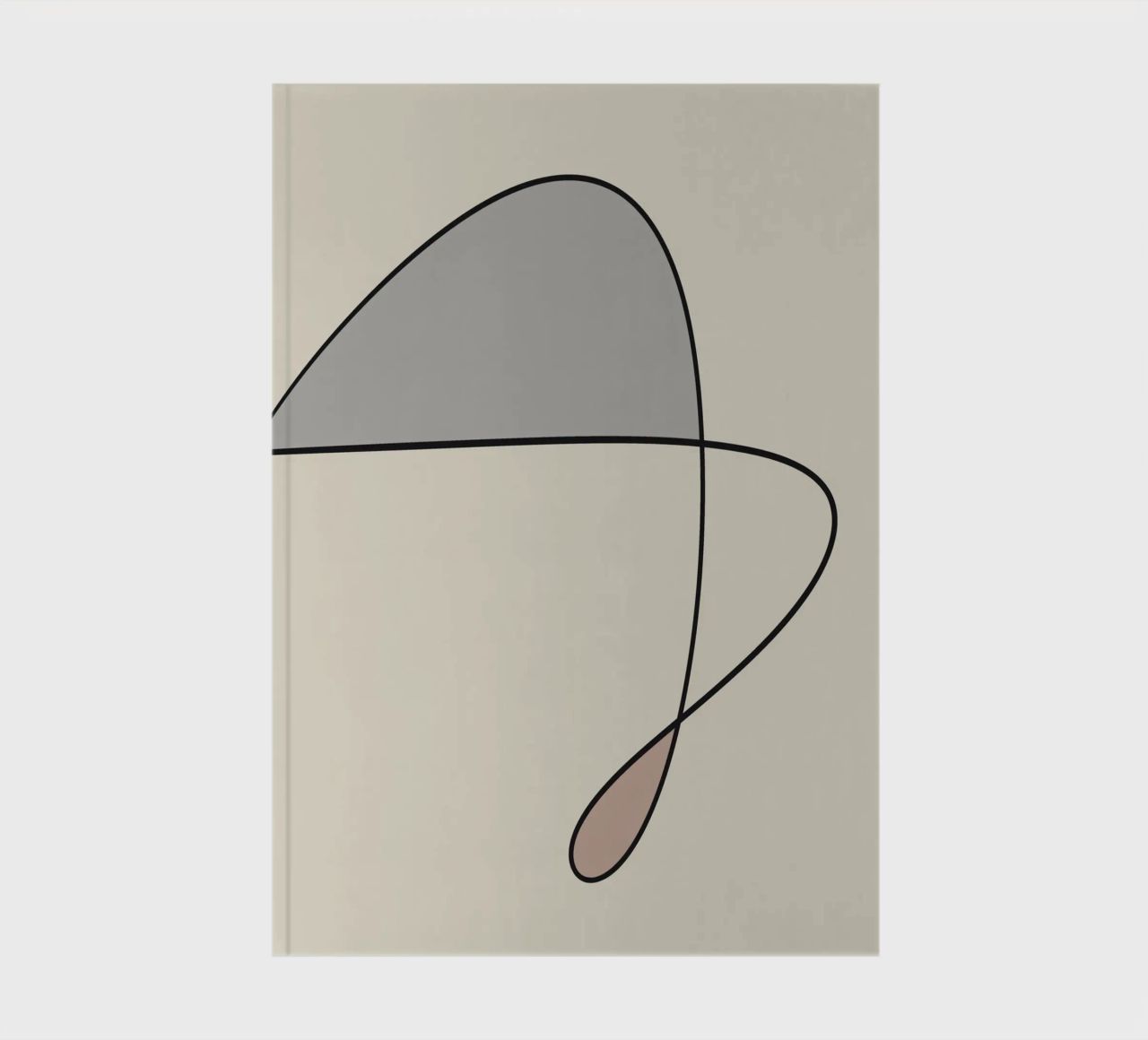 Minimal graceful line art abstract 12 notebook by Little Dean