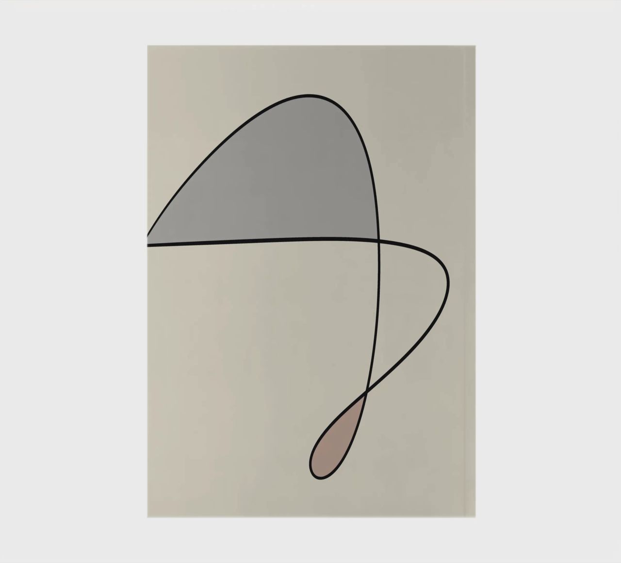 Minimal graceful line art abstract 12 notebook by Little Dean