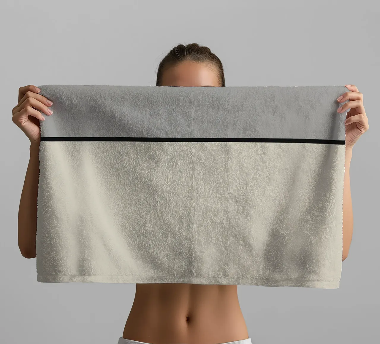 Dessin au trait minimaliste et gracieux abstrait 12 serviette de bain de Little Dean