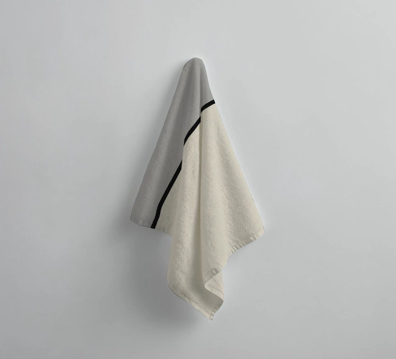 Minimal graceful line art abstract 12 towel by Little Dean