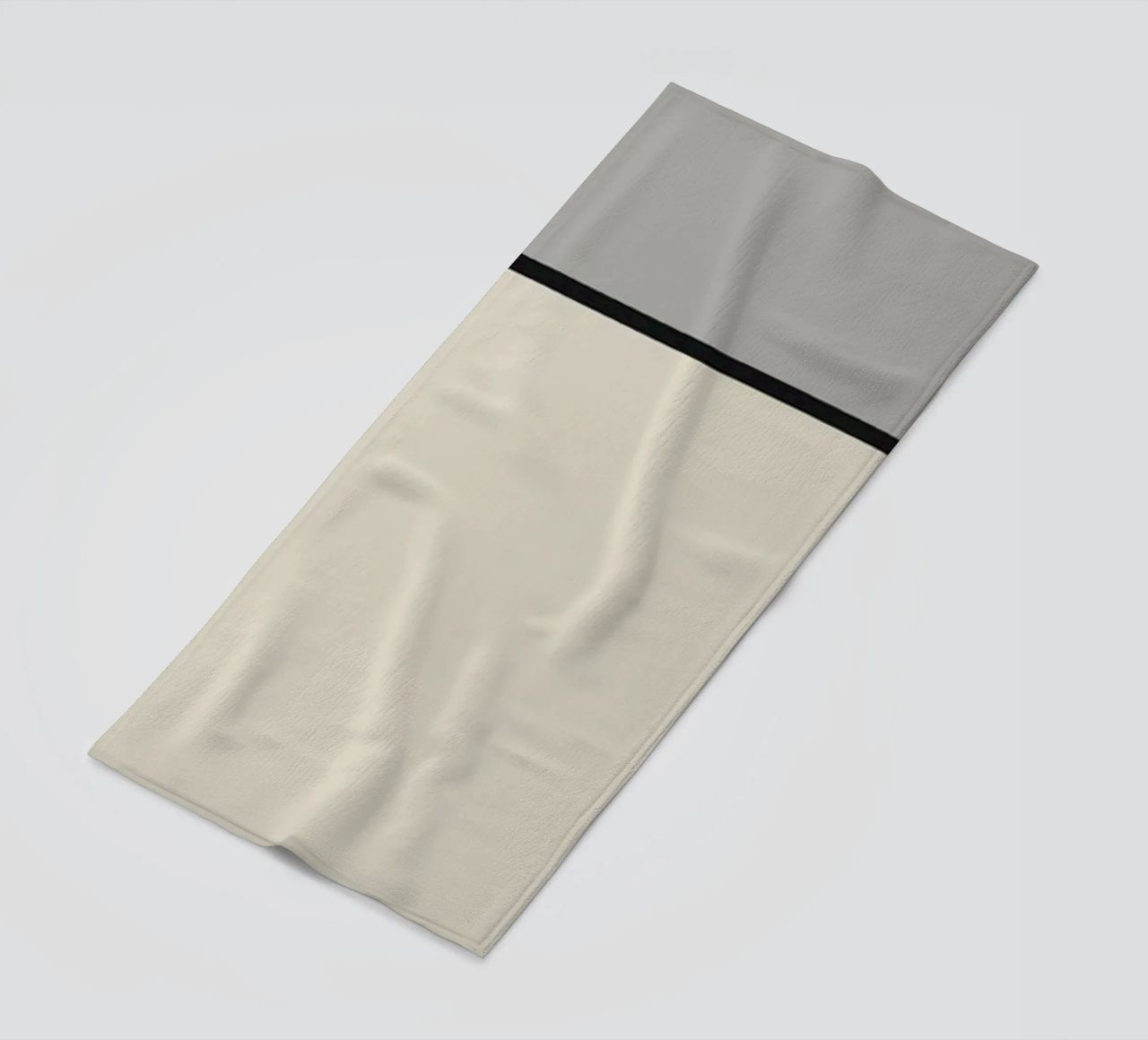 Minimal graceful line art abstract 12 beach towel by Little Dean