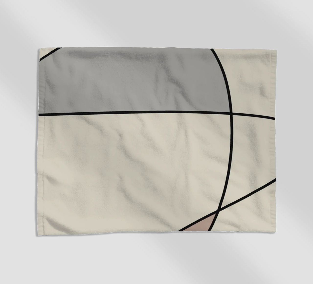 Minimal graceful line art abstract 12 beach towel by Little Dean