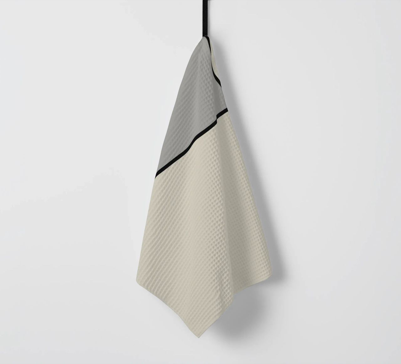 Minimal graceful line art abstract 12 tea towel by Little Dean