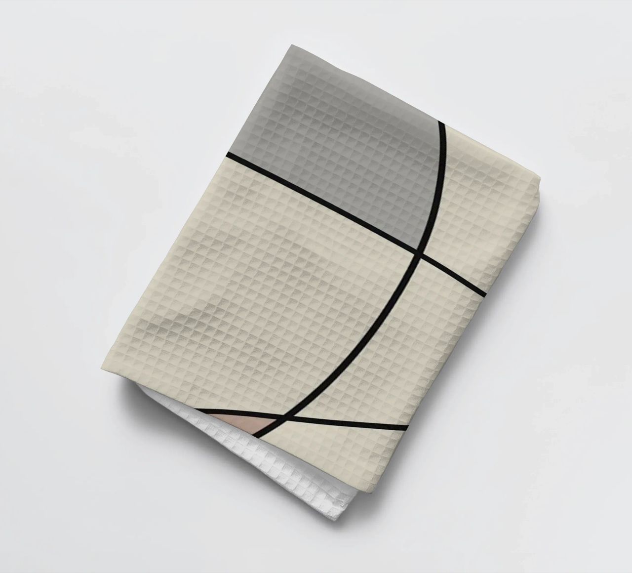 Minimal graceful line art abstract 12 tea towel by Little Dean