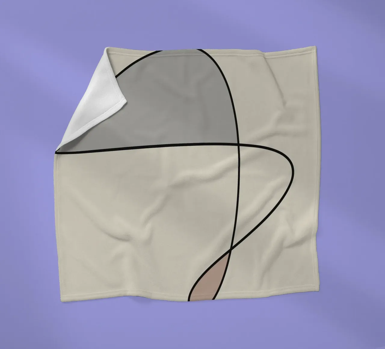 Minimal graceful line art abstract 12 coperta in pile da Little Dean