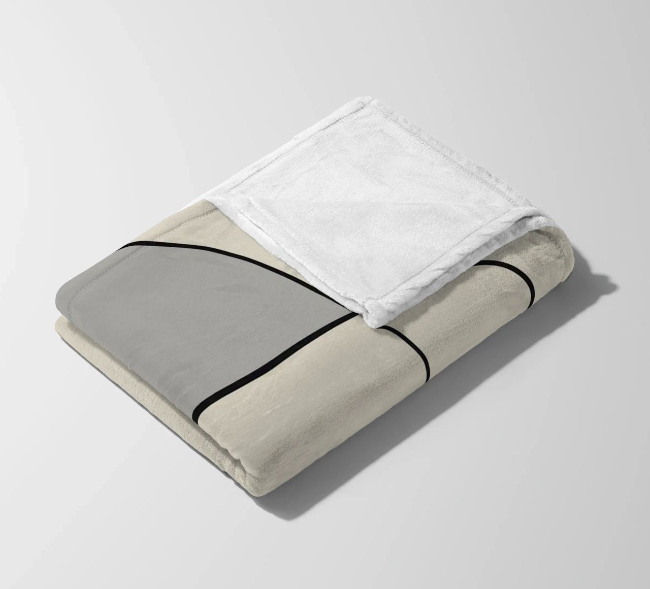 Minimal graceful line art abstract 12 fleece blanket by Little Dean