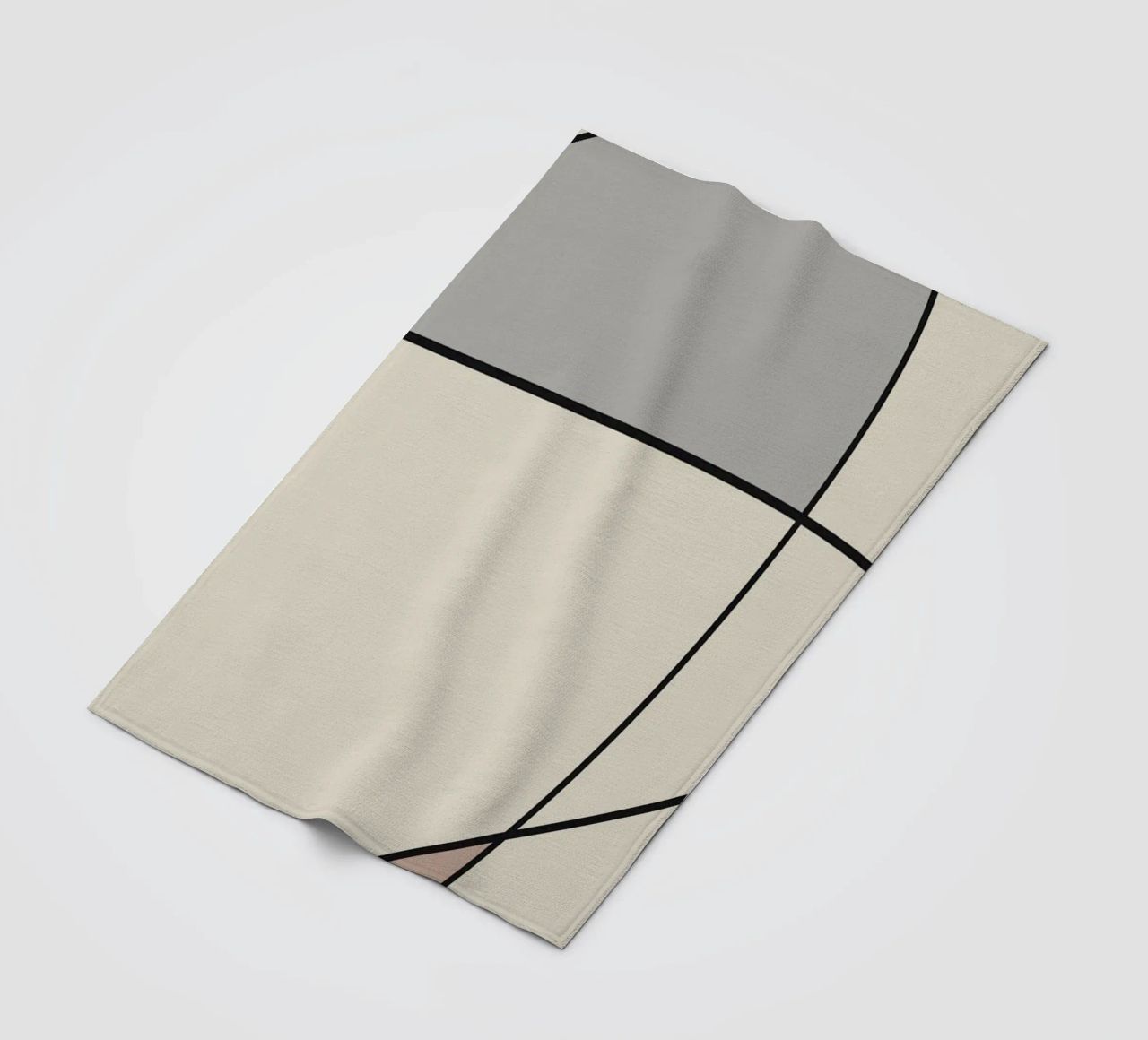 Minimal graceful line art abstract 12 fleece blanket by Little Dean