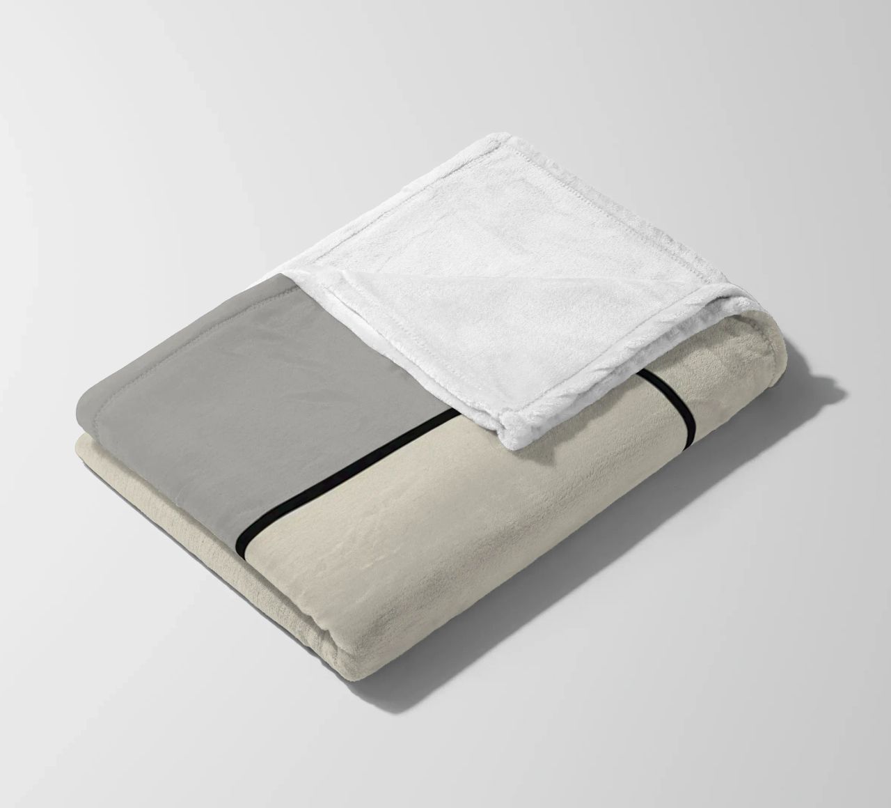 Minimal graceful line art abstract 12 fleece blanket by Little Dean
