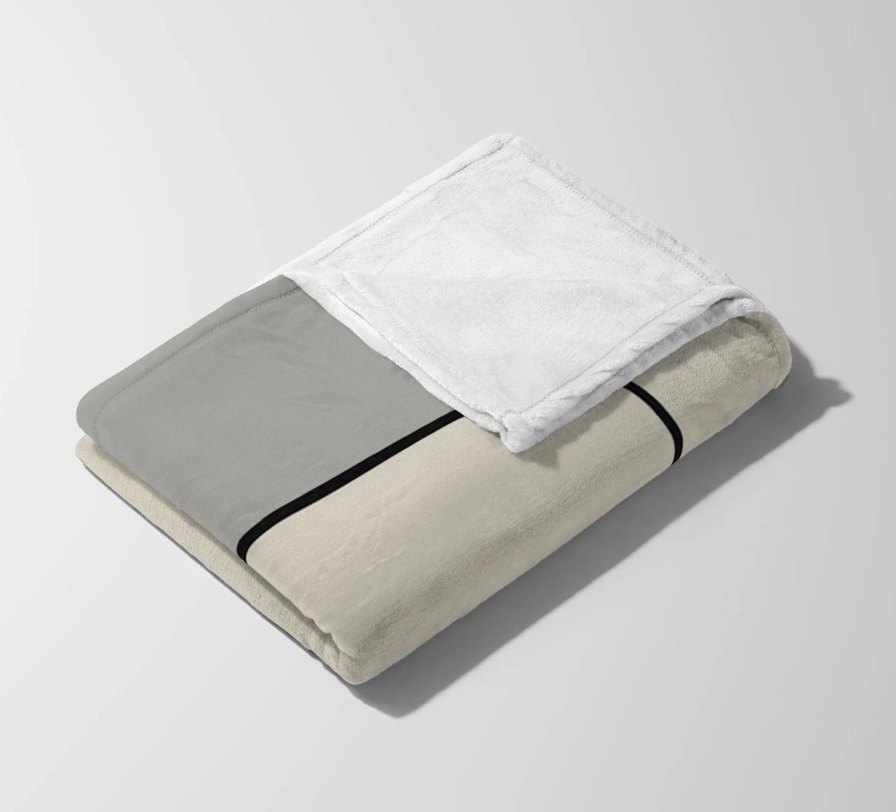 Minimal graceful line art abstract 12 fleece blanket by Little Dean