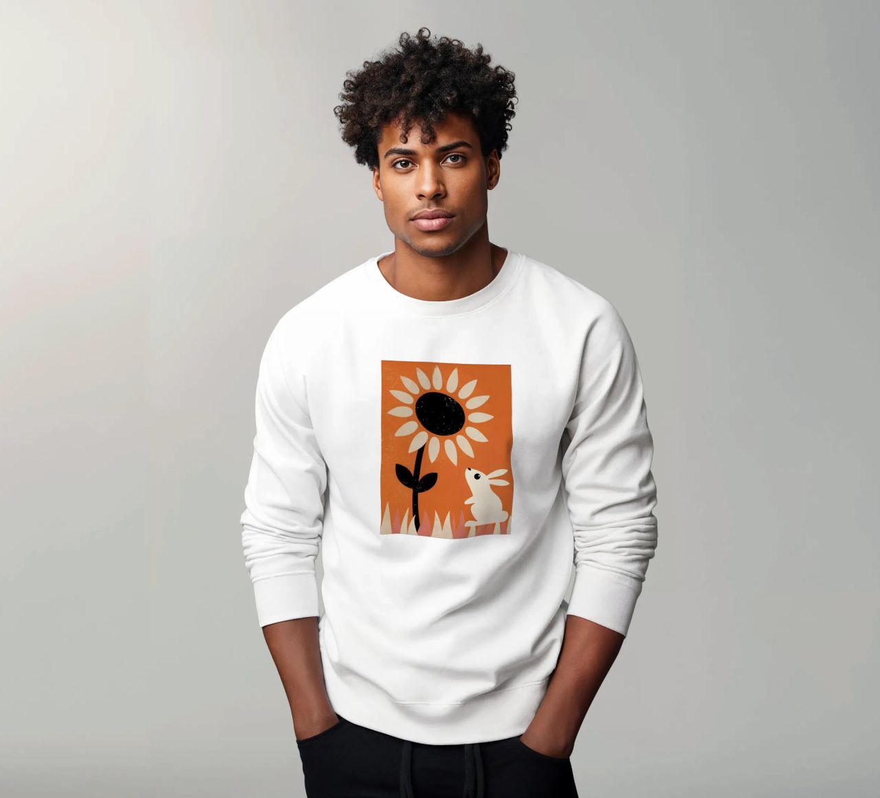 Girasole e coniglio Retro Pop felpa da THE LATEST SHOP