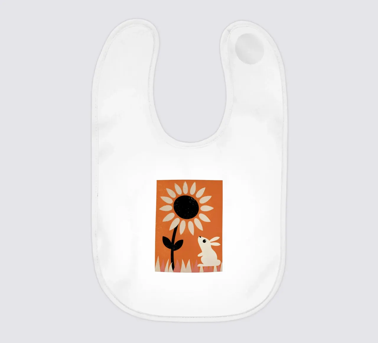 Girasole e coniglio Retro Pop bavaglino da THE LATEST SHOP