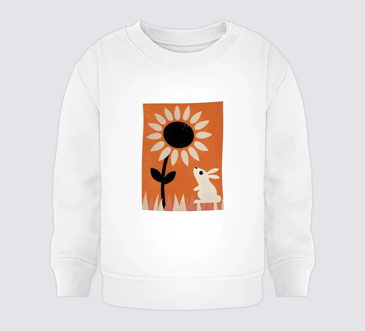 Girasole e coniglio Retro Pop felpa neonato da THE LATEST SHOP