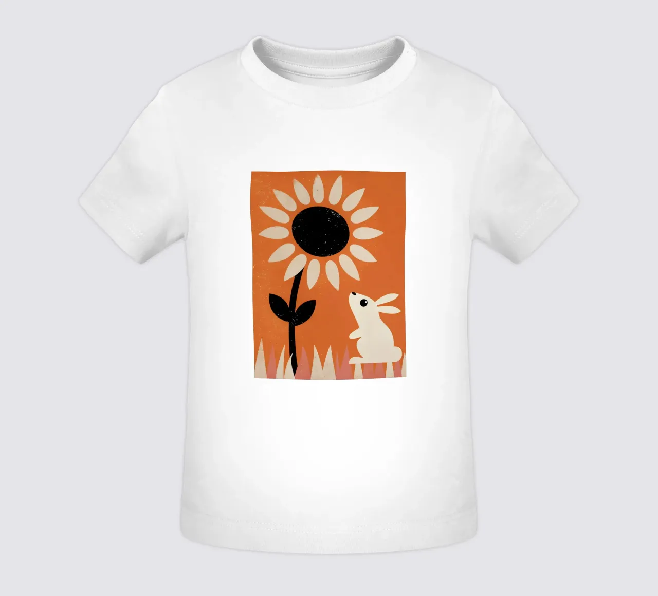Girasole e coniglio Retro Pop maglietta neonato da THE LATEST SHOP