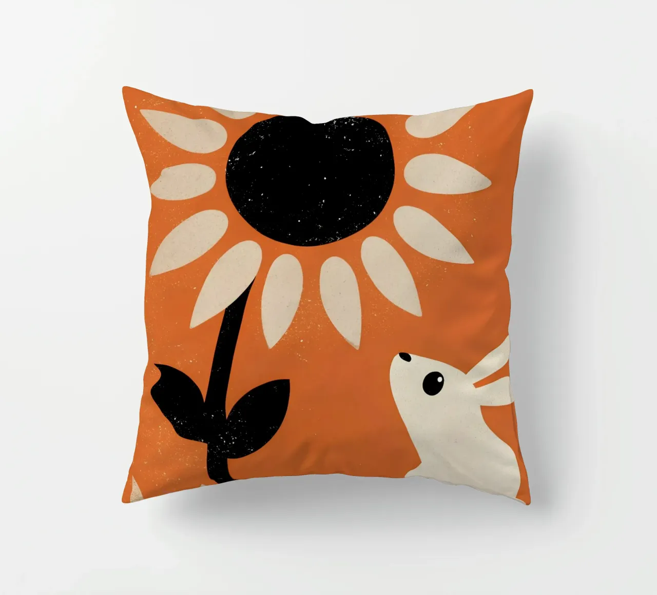 Girasole e coniglio Retro Pop cuscino da THE LATEST SHOP
