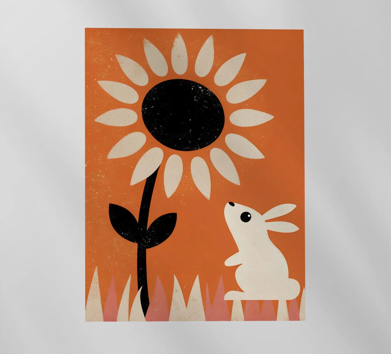 Girasole e coniglio Retro Pop pellicola backlit da THE LATEST SHOP