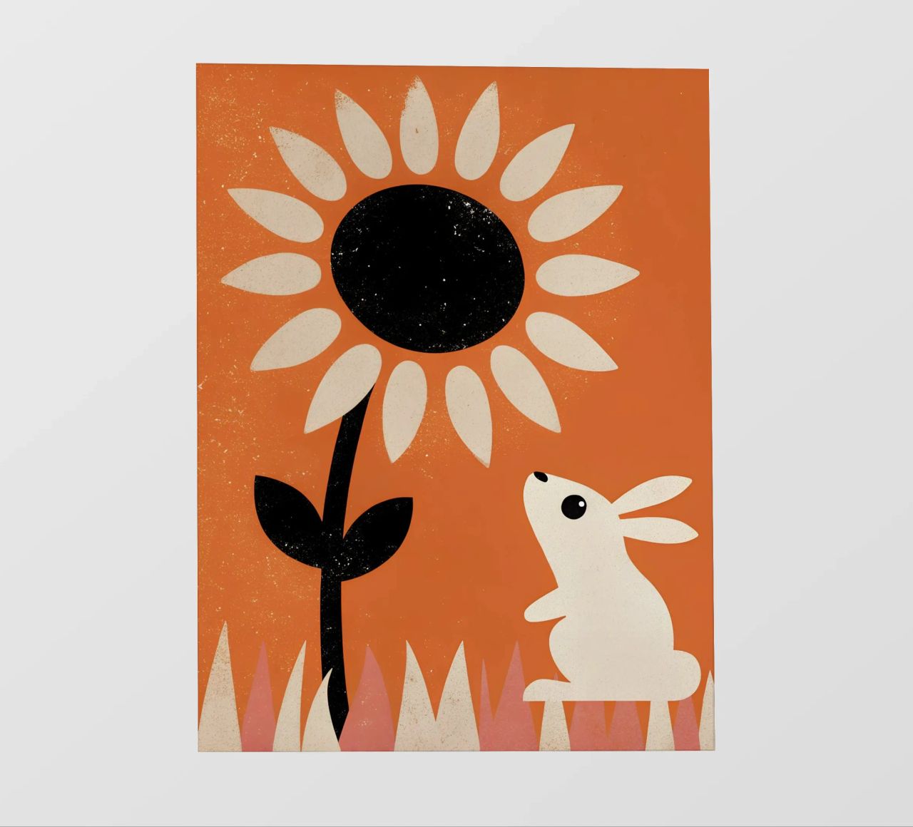 Girasole e coniglio Retro Pop pellicola backlit da THE LATEST SHOP