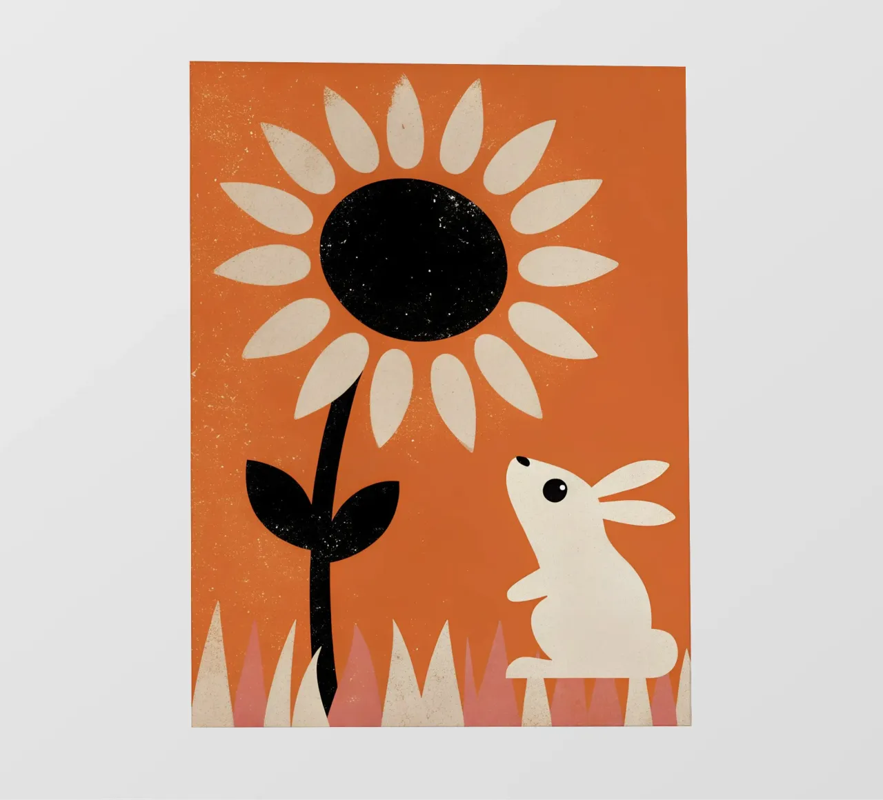 Girasole e coniglio Retro Pop pellicola backlit da THE LATEST SHOP