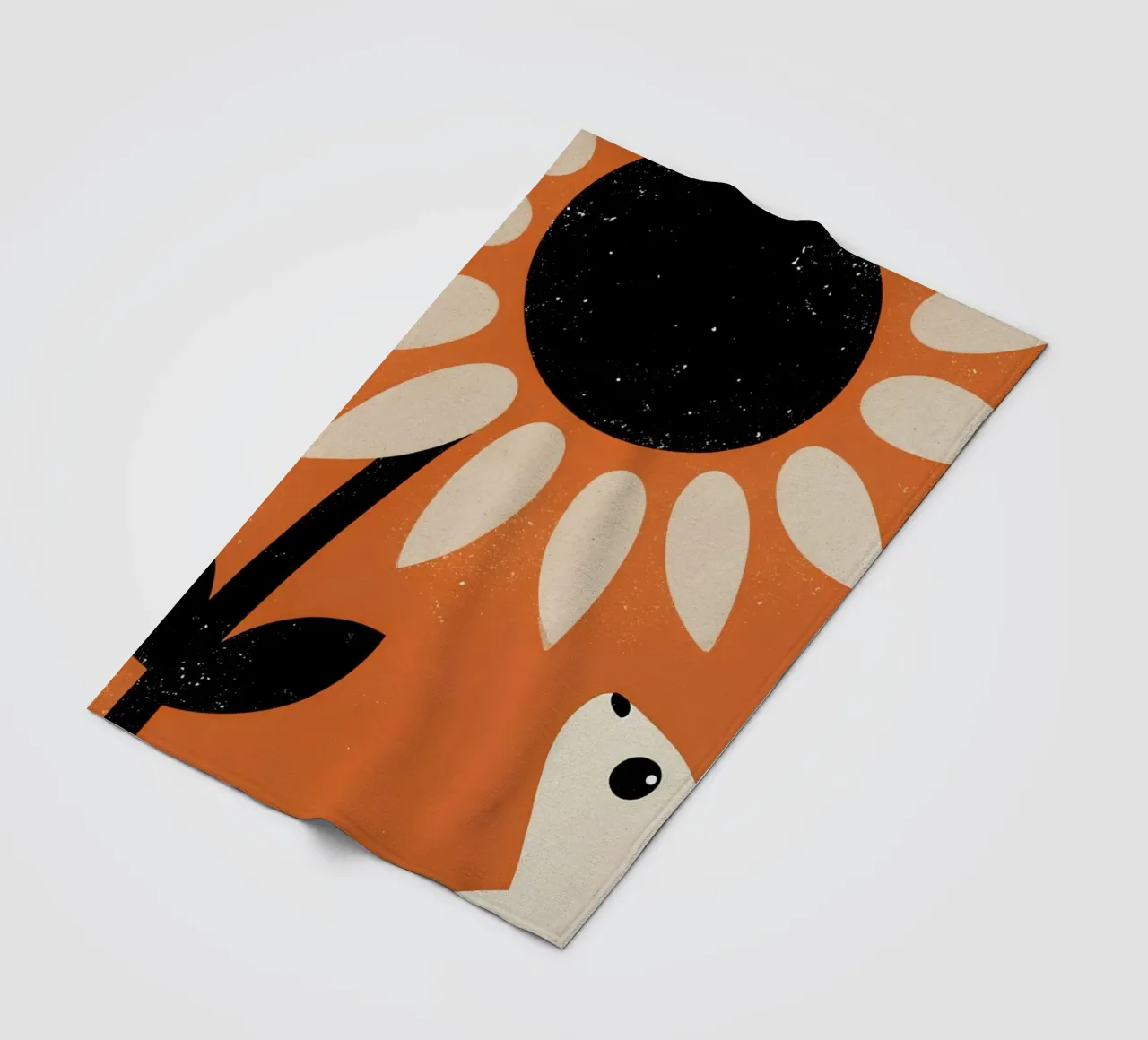 Girasole e coniglio Retro Pop coperta in pile da THE LATEST SHOP