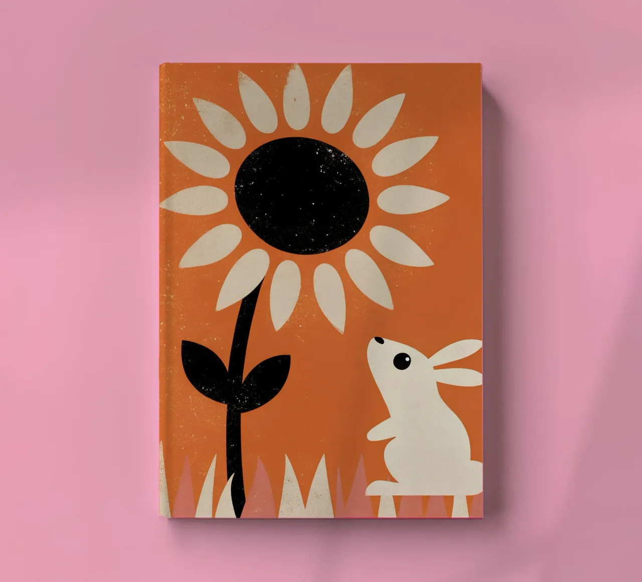 Sonnenblume und Kaninchen Retro Pop Notizbuch von THE LATEST SHOP