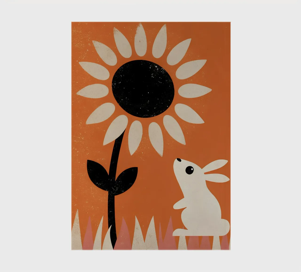 Sunflower and Rabbit Retro Pop notebook by THE LATEST SHOP